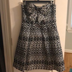 Anthropology black and white cocktail dress